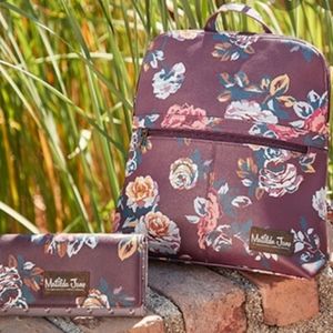 Matilda Jane plum perfect backpack and wallet